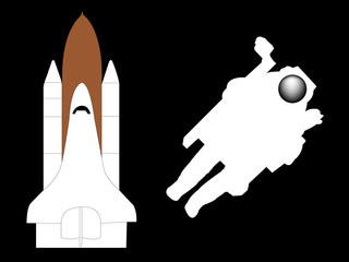 illustration of astronaut - vector