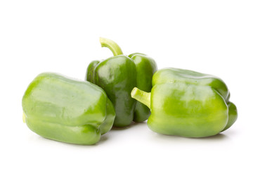 Green peppers isolated on white