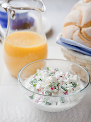 Quark with fresh chive and radish