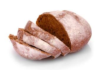 Bread isolated on white