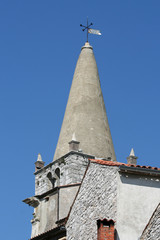 Obraz premium Church tower with the weather vane