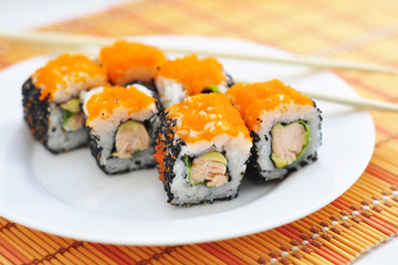 Sushi California rolls