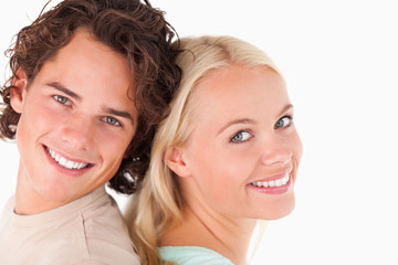 Charming cute couple posing