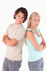 Fototapeta premium Unhappy couple looking into the camera