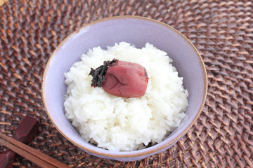 Sour pickles and rice
