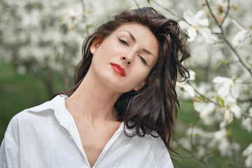 Naklejka premium young woman