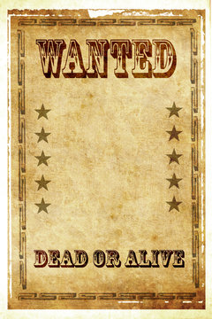 Wanted dead or alive vintage poster