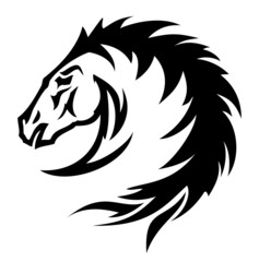 Horse symbol fire (vector)