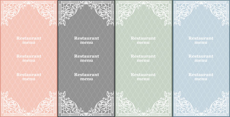 Naklejka premium vector set of restaurant menu cards