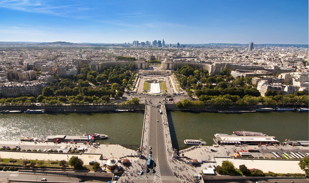 Panorama sur la Seine et le Trocadéro - Paris