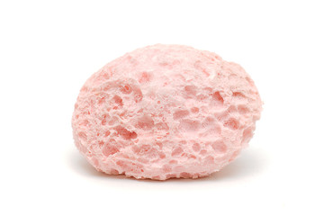 Natural Bath Sponge Isolated on White