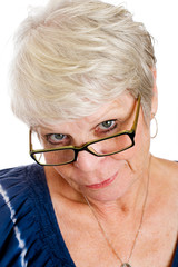 dubious elderly woman