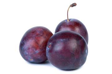 Plum isolate on white background.