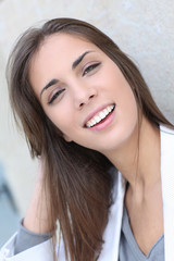 Naklejka premium Portrait of beautiful young woman