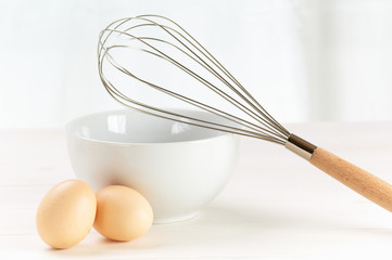 whisk and eggs