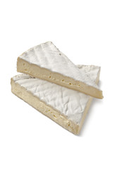 Wedges of French Brie cheese
