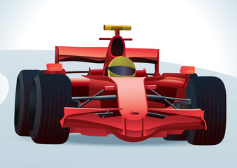 Red F1 Racing Car