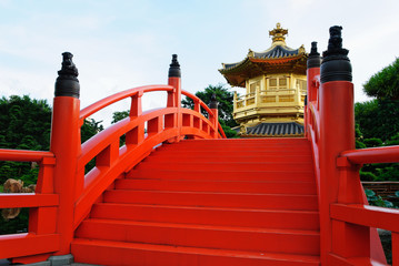 Oriental Gold pavilion in Chi Lin Nunnery, Hong Kong