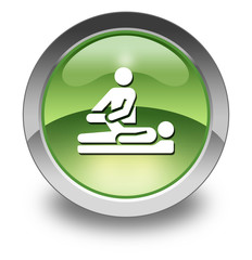 Green Glossy Pictogram "Physical Therapy"