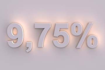 9,75 %