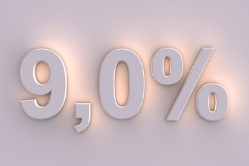 9,0 %