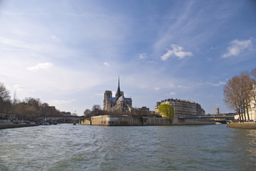 Floating on Seine river, Paris