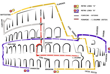Naklejka premium Metropolitana di Roma