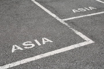 Reserved parking lot for Asia