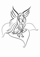 Naklejka premium fatina stilizzata