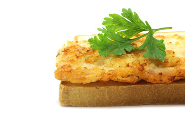 White bread with cutlet
