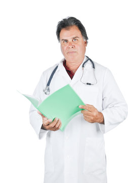 Doctor holding patient file