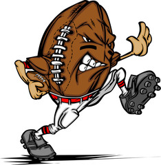 American Football Ball Player Cartoon © chromaco