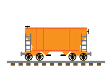 Train hopper car illustration