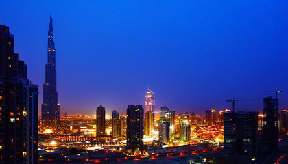 Fototapeta premium Dubaj w nocy