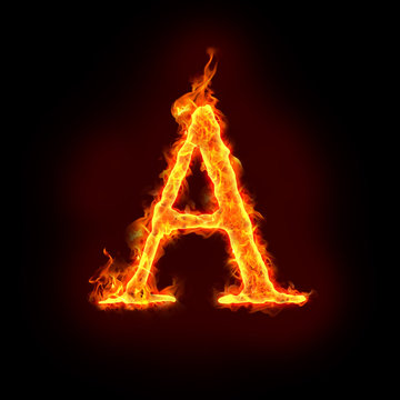 fire alphabets, A
