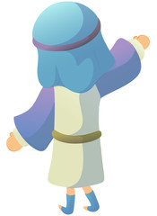 Rear view of man walking