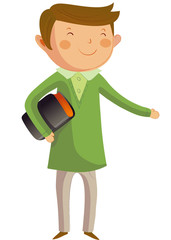 Close-up of man holding book