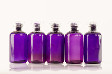 bottles with essential oils