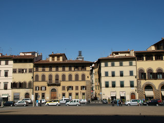 Fototapeta na wymiar Piazza de Pitti - Florence , Tuscany, Italy