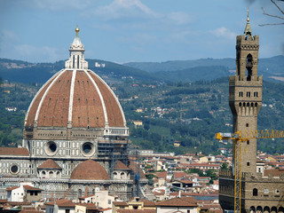 Fototapeta na wymiar View of Florence from the Boboli Gardens