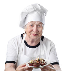 Senior woman cook