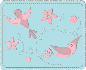 Quilted birds
