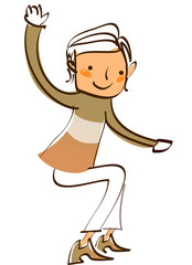 Close-up of man sitting