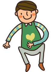 Close-up of man sitting