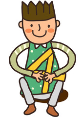 Close-up of man holding number