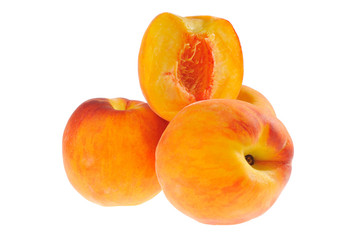 peach on a white background