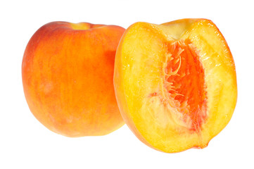 peach on a white background