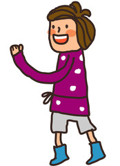 Side view of boy standing