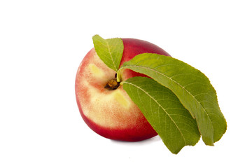 melocotón aislado en fondo blanco