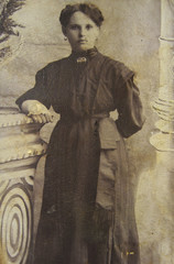 Historical retro photo, beginning of XX century, portrait of wom